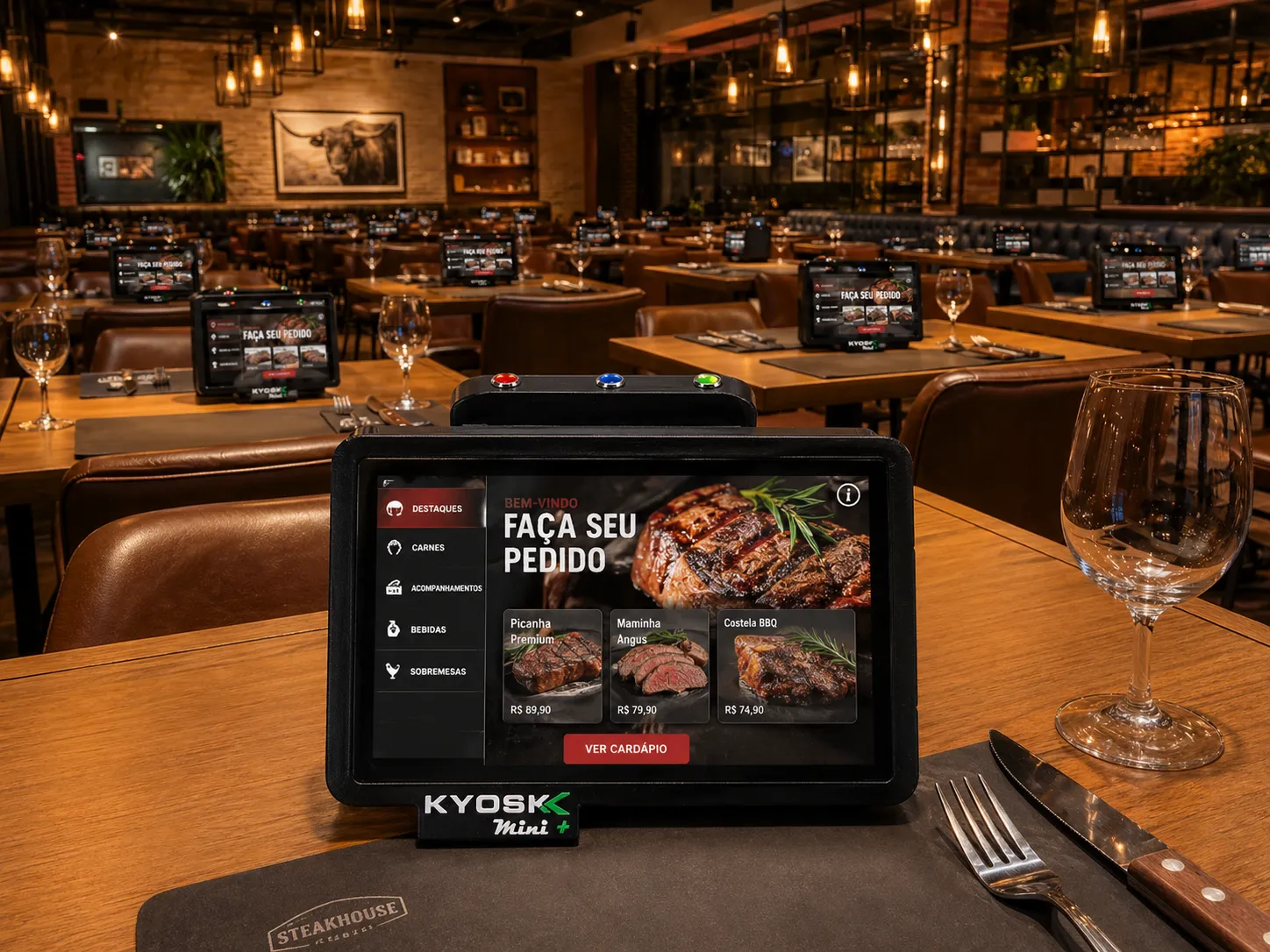 Kyosk Mini Plus in a premium steakhouse