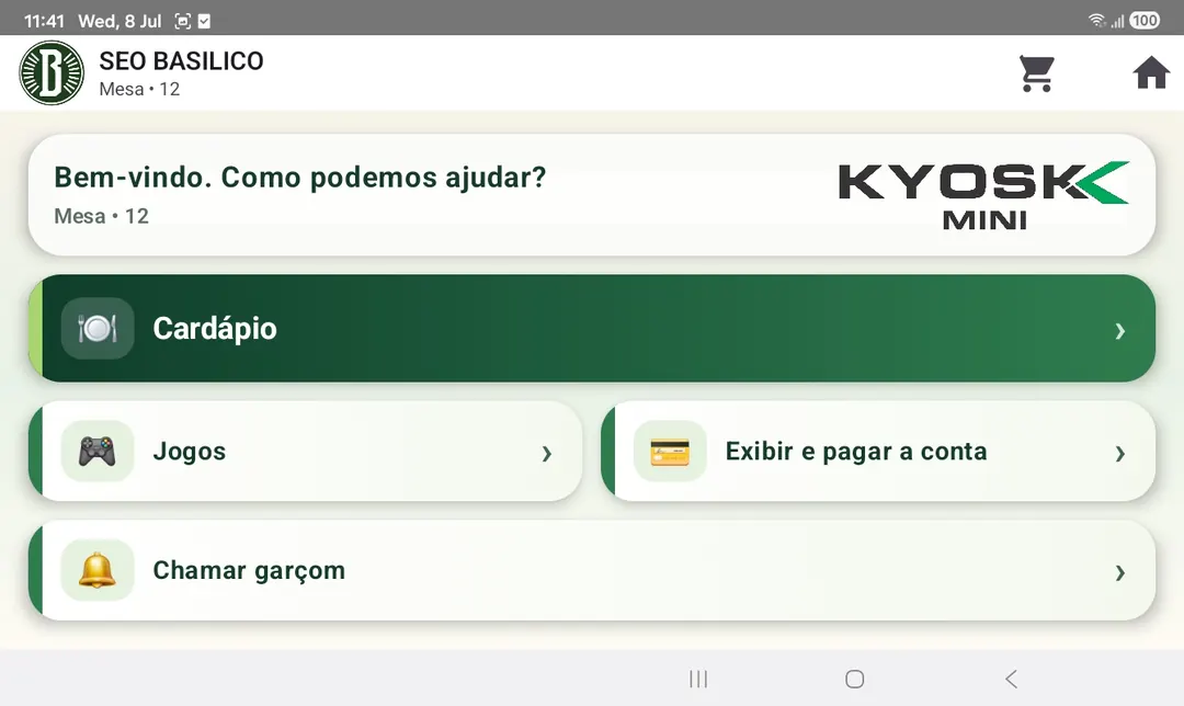 Kyosk home screen